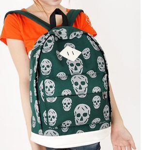 Mochila caveiras Verde